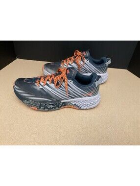 Womens Hoka One One Speedgoat 4 Blue/Coral Trail Running Shoes. Size 8.5D Wide.